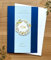 Karte zur Konfirmation, gold, blau Fisch, Konfirmationskarte