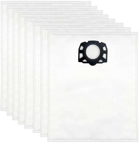 KENSHIRE fleece filter dust bags compatible with Karcher WD4 WD5 WD6 MV4 MV5 MV6 KWD 1 KWD2 vacuum bags Wet & Dry vacuum cleaner WD5P, WD6P premium part# 2.863-006.0