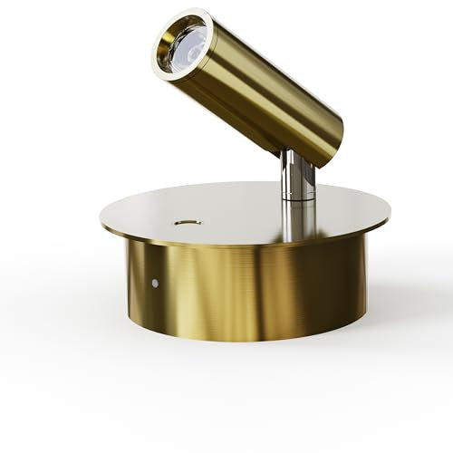 CGC Lighting USB Rechargeable Battery Magnetic Wall Light Wireless (Satin Gold Scarlet)