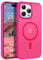 GaoBao for iPhone 14 Pro Case, [Compatible with MagSafe] Slim Fit Magnetic Phone Case Classic Shockproof Translucent Matte Protective Phone Cover for iPhone 14 Pro 6.1 2022, Hot Pink
