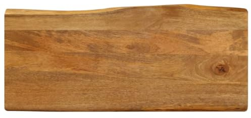 vidaXL Tischplatte mit Baumkante 90x40x3,8 cm Massivholz Mango