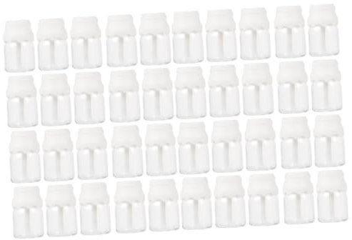 Mikinona 40stücke Mini Milchflasche Lipgloss Röhren Wiederverwendbare Leere Behälter Für Lippenpflege Lippengloss Und Lippenbalsam Transparent Mit Weißen Deckeln Für Reisen