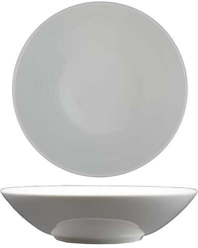 summa Pack de 6 platos hondos coupe blancos 24cm - Colección Alba - Platos de Porcelana de altas prestaciones - Diseño elegante - Uso en casa y restaurantes