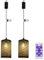 2x Hängelampe mit Batterie Dekorative Hängeleuchte Akku Deckenlampe ohne Strom Feuerwerk Lampenschirm Nachtlicht Laternen Lampions für Garten Balkon Flur Retro Deko Weihnachten Geschenk