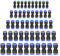 HAXIHA 50 Piezas Conexiones Neumáticas Rectas 4/6/8/10/12mm Neumática guarniciones de Conector Enchufe Rapido aire Comprimido para la Conexión Rápida de Tuberías Azul