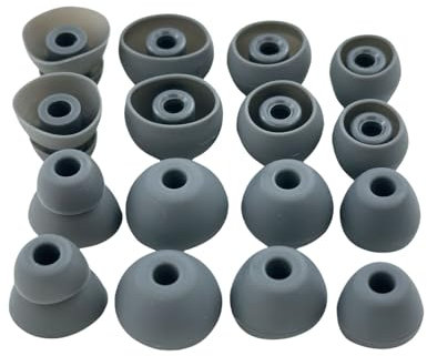 Aginkgo Replacement Ear Tips for Beats Urbeats2.0 Tour2.0 ibeats Beats x, Beats Flex Secure Fit for Powerbeats Pro Silicone Earbuds Washable Sweat-Resistant Noise Isolation 8 Pairs (Dark Grey)