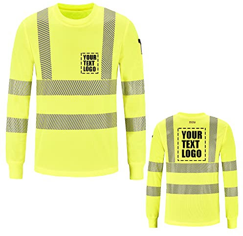 AYKRM XXL Custom High Vis Long Sleeve Shirt for Men Women