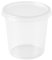 Commerline 250 Stück-500 ml Feincostbecher mit Deckel, Rund Verpackungsbecher, Einwegbehälter aus PP, Transparent Salatschale, Dipschalen, Plastic Vorratsdosen, Einwegschalen