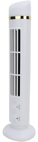 PUNELE Oscillating Mini Tower Fan with LED Light, 2 Adjustable Speeds, Portable Desk Fan for Office Dorm Home