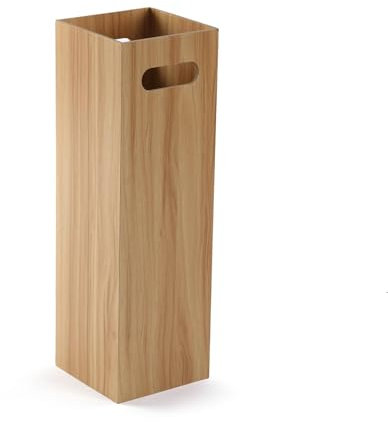 Versa Porte-Parapluie en Bois de Style Minimaliste 48 x 15 x 15 cm en Bois MDF Beige Clair