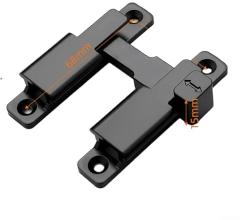 Serratura a scatto per cancello con design, fornisce un bloccaggio sicuro ad angoli di 90 gradi, struttura in lega di zinco per un uso a lungo termine (nero)