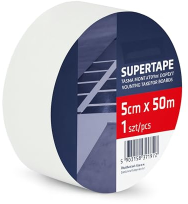 Termofol XPS SuperTape Ruban adhésif professionnel pour XPS et panneaux isolants pour chauffage au sol électrique, élimination des ponts thermiques, 48 mm x 50 m