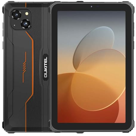 Oukitel RT3 Pro Tablet, 128 GB, Naranja - Pantalla de 8 pulgadas, IP68, 5150mAh, Dual SIM