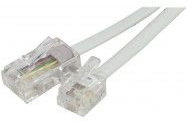 Dexlan Cordon téléphonique RJ11 vers RJ45 3 m Blanc
