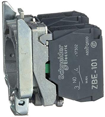 Schneider Electric Harmony XB4 Hilfsschalterblock mit Befestigungsflansch, 22mm, 2S, Schraubklemmen, metall, Artikelnummer ZB4BZ103