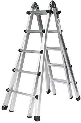 Günzburger Steigtechnik Munk 32017 Aluminium Teleskopleiter Arbeitshöhe (max.): 6.4m Silber 18kg