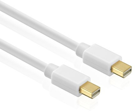 HDSupply DC020-030 DisplayPort mini Verbindungskabel (DisplayPort mini Stecker - DisplayPort mini Stecker), vergoldete Kontakte, 3,00m, weiß