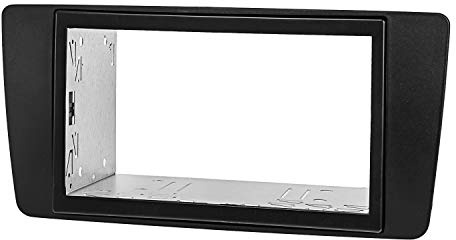 tomzz Audio 2450-016 Doppel DIN Radioblende Set kompatibel mit Skoda Octavia II III Skoda Yeti schwarz mit Einbaukit