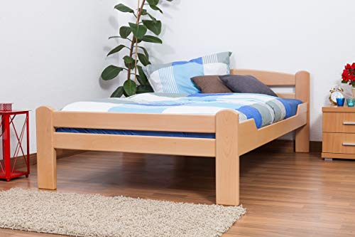 JugendbettEasy Premium Line K4, 120 x 200 cm Buche Vollholz massiv Natur