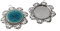 Vintageparts 2 Fassungen in antik silberfarben für 20 mm Cabochon, DIY-Schmuck