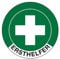 Helmaufkleber Hinweisschild Ersthelfer Folie selbstklebend Ø 40 mm 12 Stk./Bogen
