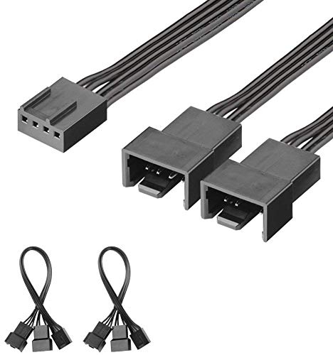J&D 2 Paquetes PWM - Cable Divisor de 2 Ventiladores - 15cm