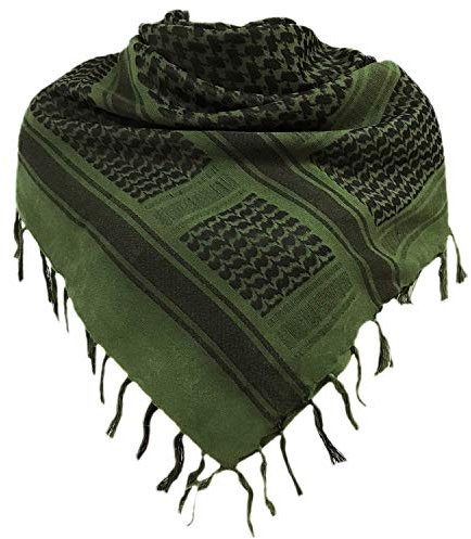 Chalier Fashion Shemagh Palästinenser Tuch 100% Baumwolle Militär Tactical Desert Schal Arabischer Wüsten Schals Unisex Halstuch Kopftuch Herrn und Damen MEHRWEG