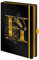 HARRY POTTER Notizbuch (Hufflepuff Design) A5 Notizbuch und Journal mit Glanzprägung - Offizielles Merchandise, Nero / Argento / Giallo