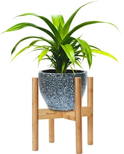 Harcas Supporto per Piante in Bamboo Regolabile per Adattarsi a vasi per Piante da 22 a 32 Centimetri. Uso Interno ed Esterno. Accessorio per la casa metà Secolo (pianta e Vaso Non Inclusi)