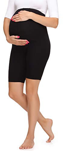 Merry Style Legging Court Grossesse Maternité Tenue Sport Femme MS10-299 (Noir, L)
