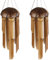 MACOSA HOME 2er Set Windspiel Bambus und Kokos Klangspiel Gartendeko draussen oder drinnen Heimdeko 100 cm