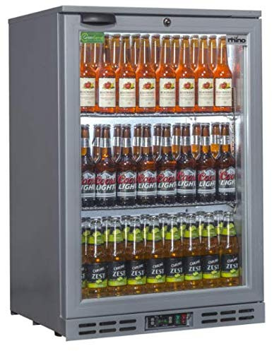 Rhino Cold600 - Single Door Bar Fridge in Silver - Right Hand Hinged
