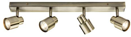 Quad GU10 Spotlight Bar in Antique Brass
