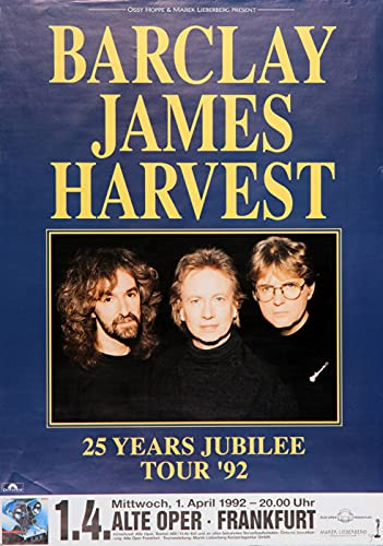 Premium Poster/Plakat | DIN A1 | Wanddeko | Live Konzert Veranstaltung » Barcley James Harvest - 25 Years Jubilee Tour `92, Frankfurt 1992 «