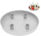 Sprinlot Metall Kerzentablett Beige, 23cm Metall Kerzenständer mit 4 Magnetischen Haltern, Kerzenhalter Adventskranz Beige, Ständer Deko Tablett Rund für Adventsgirlande
