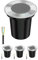 ledscom.de 4 Stück Bodeneinbauleuchte BOLI für außen, IP67, edelstahl, rund, 108mm Ø, 1x GU10 max. 15W, gefrostet