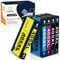 ColorKing 405XL Druckerpatronen Kompatibel für Epson 405 XL für Epson Workforce Pro Wf-4820 Patronen WF-3820 WF-3825 WF-4830 WF-4820 WF-4825 WF-7840 WF-7830 WF4820(2Schwarz, Cyan, Magenta, Gelb)