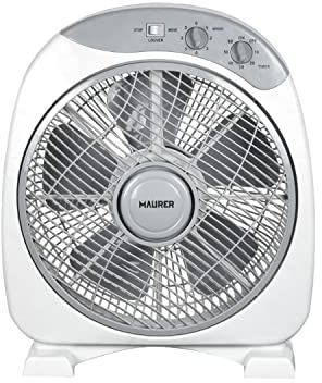 MAURER Ventilateur box Ø 30 cm, 40 W, 3 vitesses, grandes ailes, 3 avec minuteur