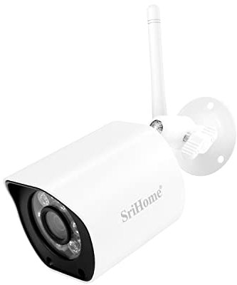 SRIHOME 5MP 1920P QHD Mini WiFi Surveillance IP Camera, Humanoid Detection, Full-color Starlight Night Vision, IP66 Waterproof, 2Way Audio, Outdoor/Indoor, Multi-method Local Storage