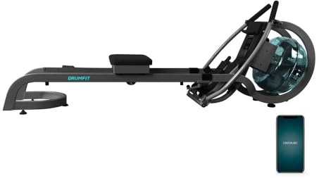 Cecotec Heim-Rudergerät - Wasserwiderstand - Holzoptik Drumfit Rower 20000 Neptun Wood. 13L Tank
