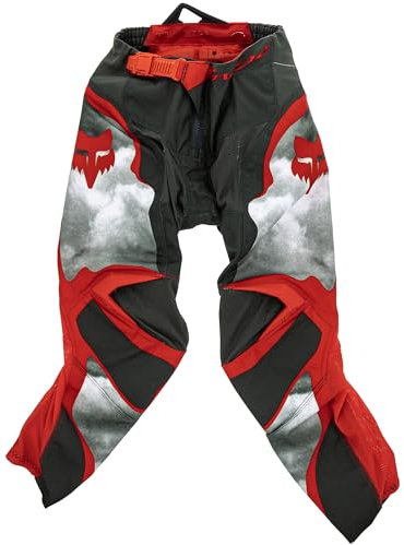 Fox Racing Youth 180 Atlas-Pantalón de Motocross Juvenil, Gris/Rojo, 28 para Niños