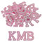 sourcing map Iron on Patch Decorative A-Z Pink Glitter Alphabet Applique Rhinestone English Letter for DIY Clothes Repair Hats Bags Pack of 26