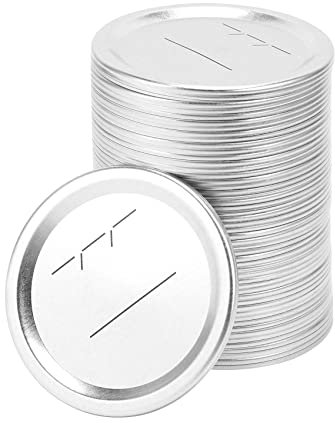 Veciado 100 StüCke 70Mm Regel MäßIge Mund Konserven Deckel für,GläSer Split-Typ Metall Einmach Glas Deckel für Konserven,FüR GläSer mit Normalem Mund