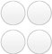 QWORK® 4 Stück Runde Acrylplatte Transparente - 2mm dick - für für Bilderrahmen, Kuchen Display (30 cm)