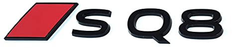 Audi 4KE853740C5FQ Schriftzug SQ8 Aufkleber Emblem Logo, schwarz/rot