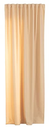 Dekoria Basic Vorhang auf Kräuselband 140x260cm vanille beige 1 Stück
