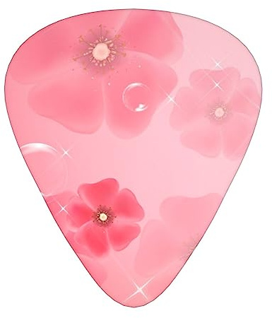 Gitarrenplektren für Bass, Akustikgitarre, E-Gitarre, Pink, 12 Stück, inklusive 0,46 mm/0,71 mm/0,96 mm