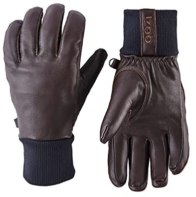 OOZi Lederhandschuhe für Herren und Damen, Winterlederhandschuhe aus echtem Schaffell für Radfahrten, Wandern, Skifahren, Snowboarden, Autofahrten (Braun,M)