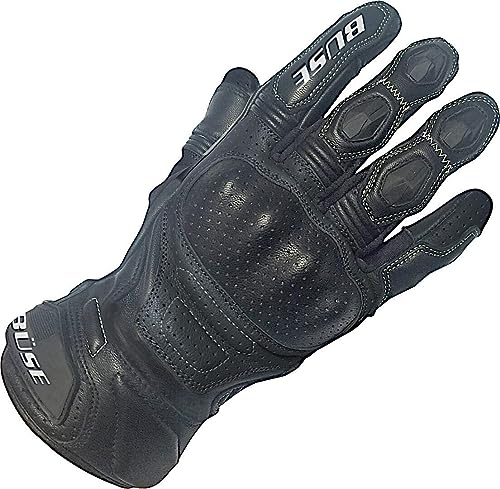 Büse Miles perforierte Motorrad Handschuhe, schwarz, 10