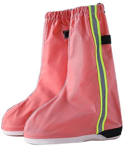Lazeny Niño Cubrecalzado Impermeable, Reutilizable Cubiertas para La Lluvia Nieve Protectores de Zapato con Bolsa de Almacenamiento, Cubierta del Zapato para Lluvia Nieve y Fango (XL,Rosa)